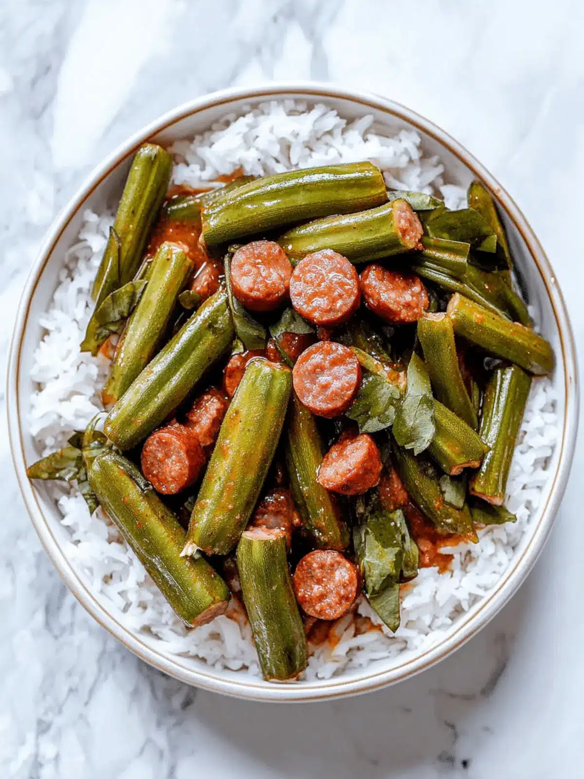 Savory Okra and Sausage Stew That Will Wow Your Taste Buds 4 Savory Okra and Sausage