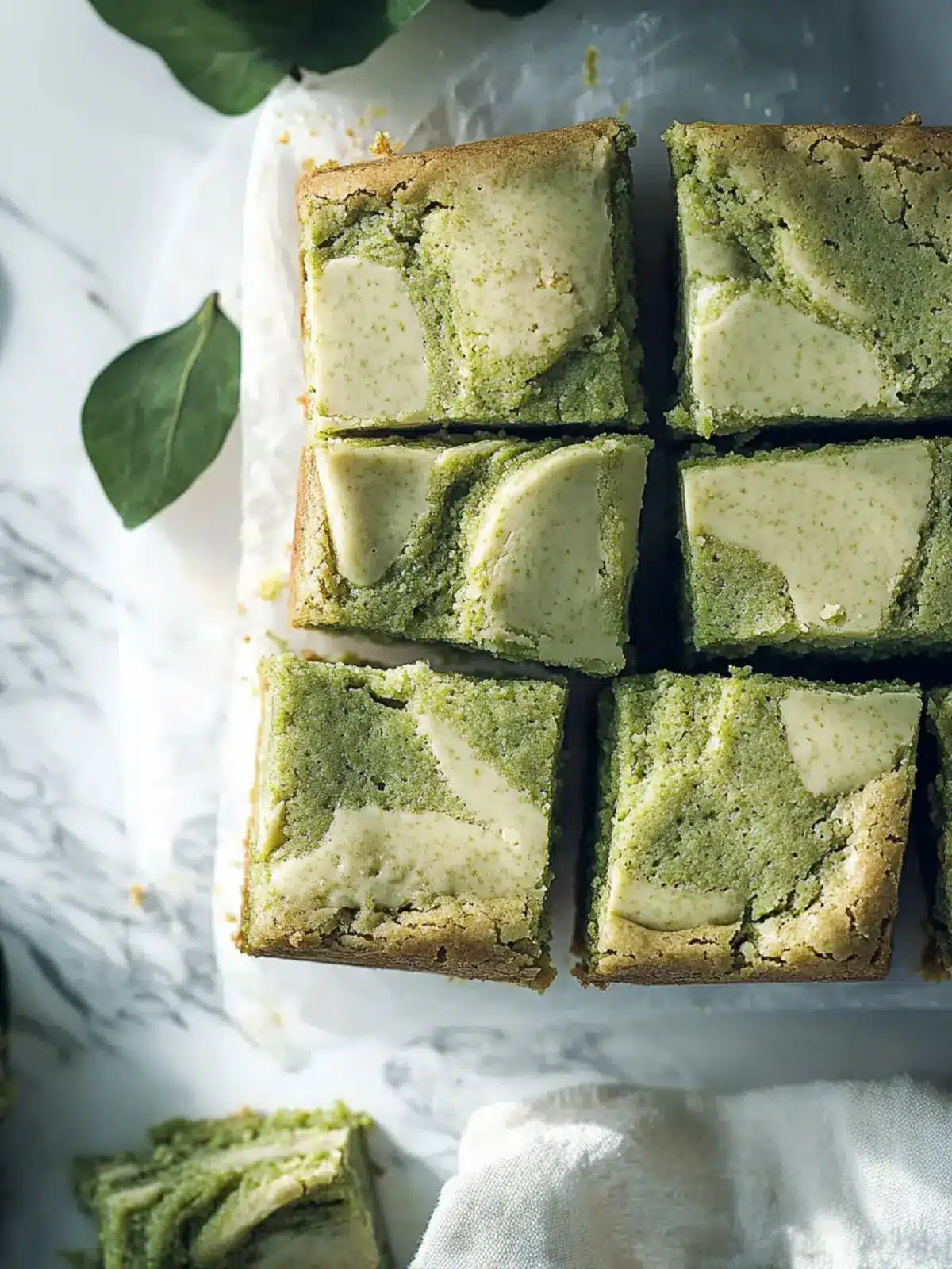 Matcha Green Tea Cheesecake Blondies for Sweet Bliss 2 Matcha Green Tea Cheesecake Blondies