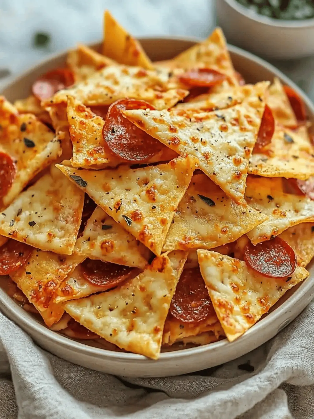 Crunchy 2 Ingredient Pizza Chips: Your Low-Carb Snack Fix 4 2 Ingredient Pizza Chips
