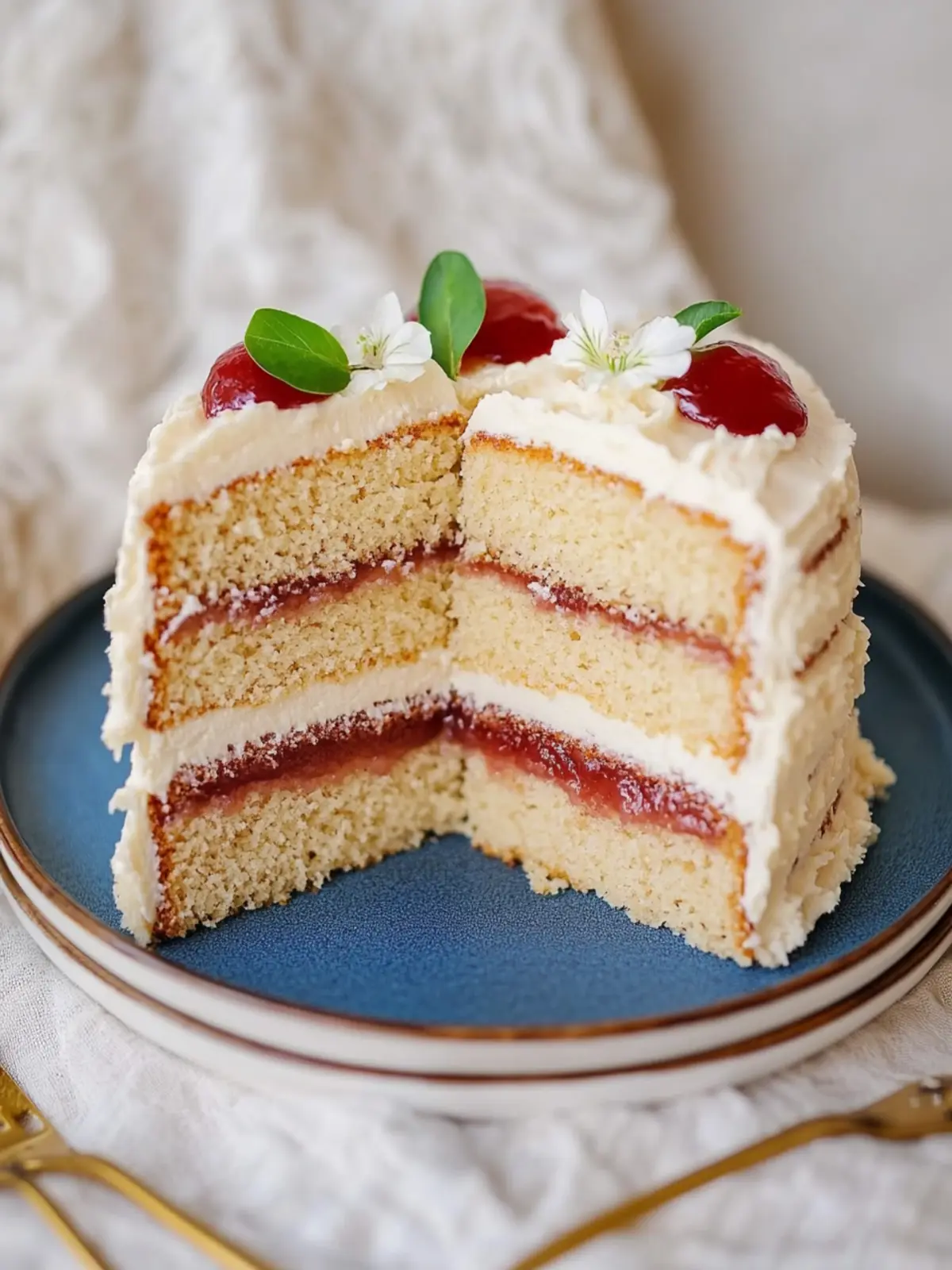 Irresistible Brown Butter Layer Cake with Cherry Jam Delight 3 Brown Butter Layer Cake