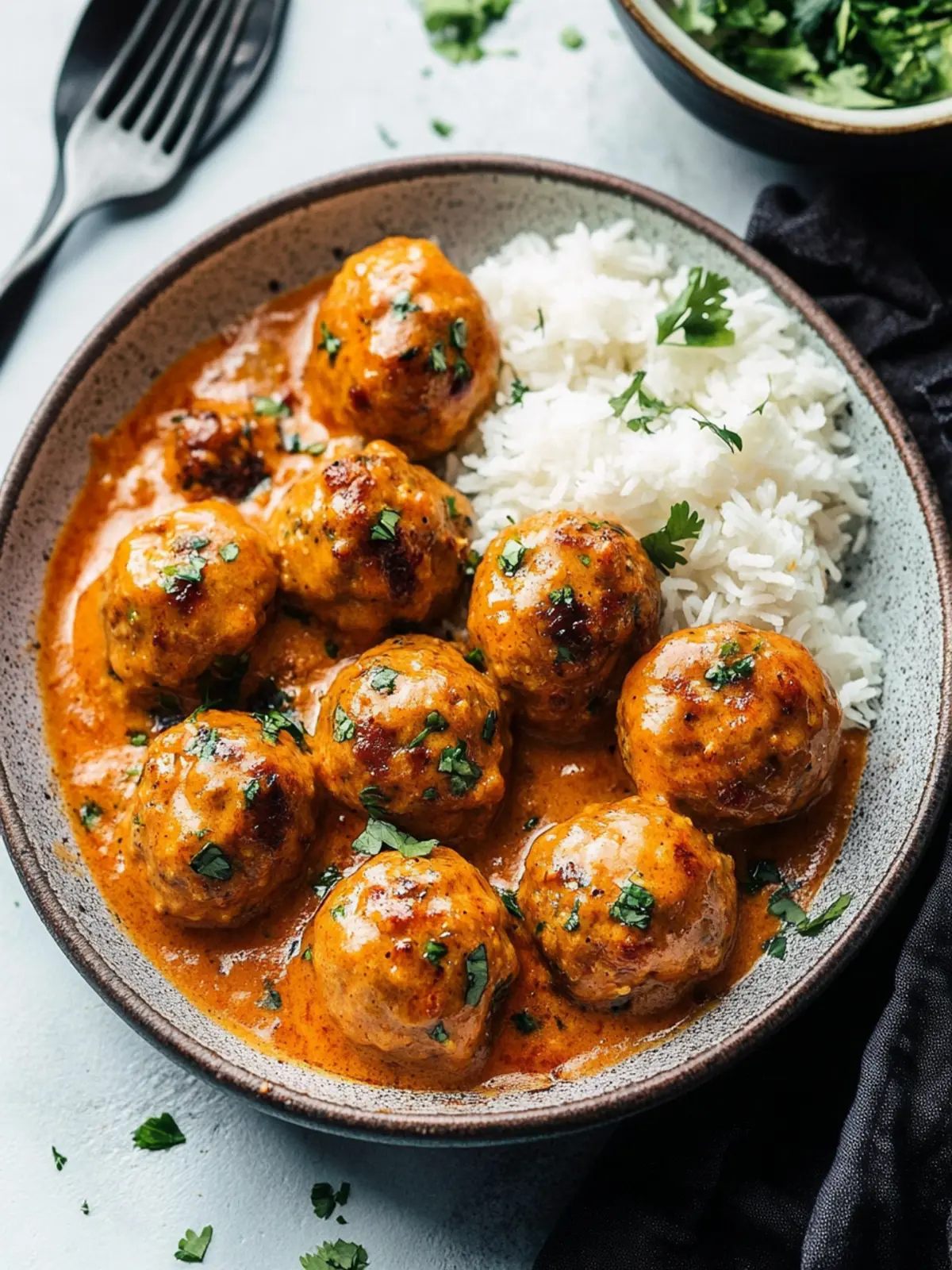 Savory Butter Chicken Meatballs in Creamy Tomato Gravy Bliss 4 Butter Chicken Meatballs