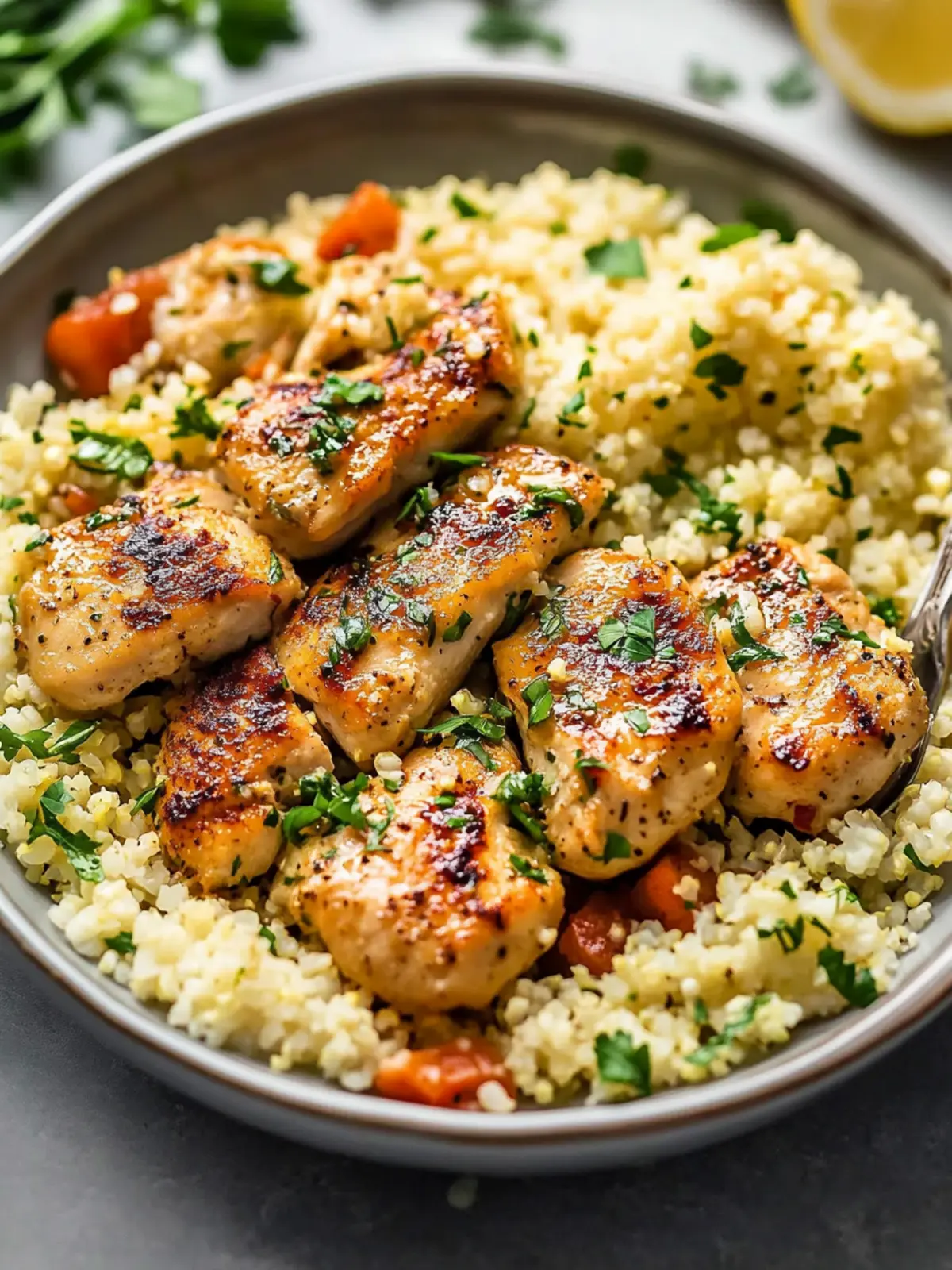 Garlic Butter Chicken with Cauliflower Rice: A Keto Delight 2 Garlic Butter Chicken with Cauliflower Rice
