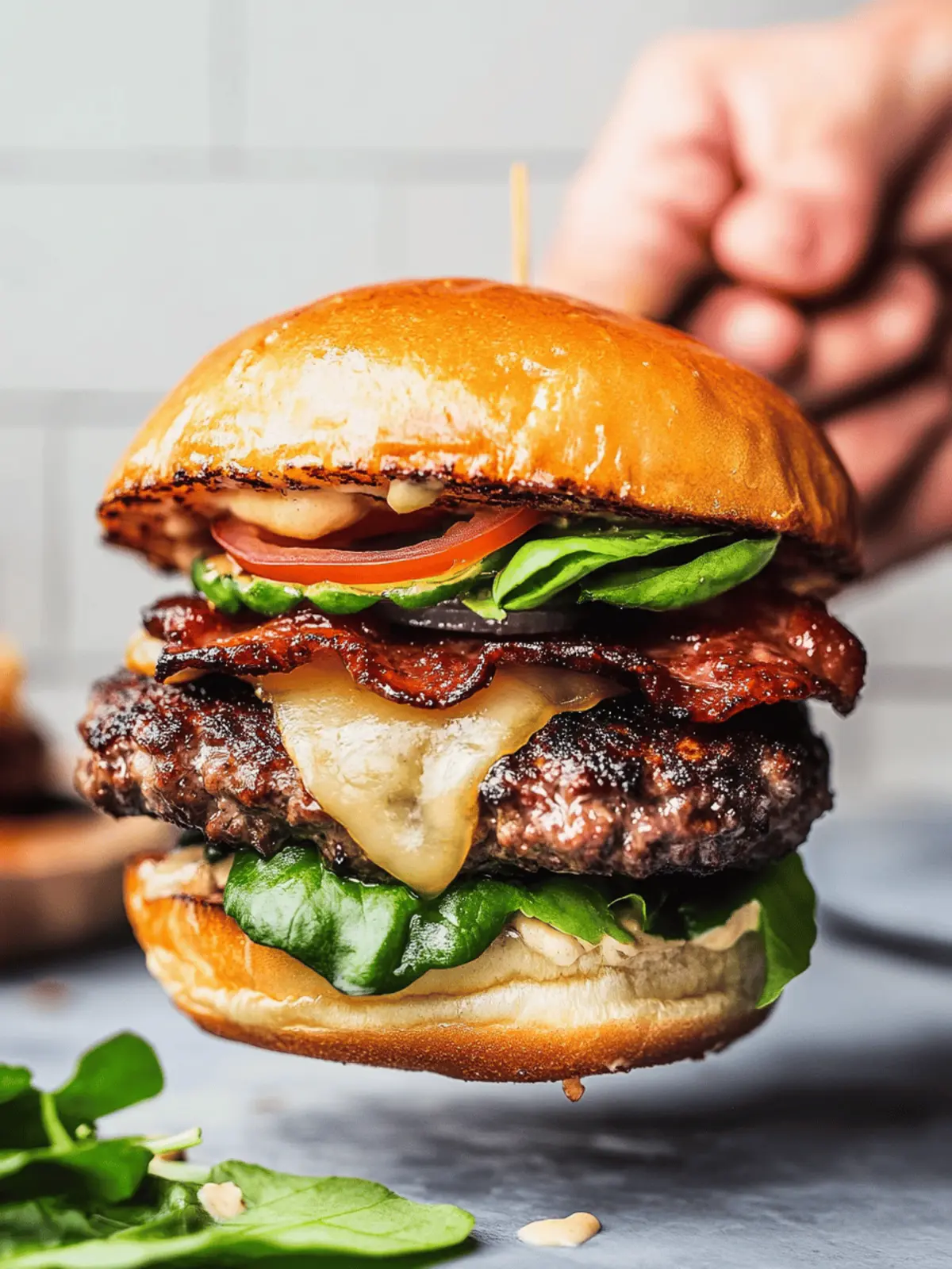 California Burger Bliss with Sweet Bacon Jam Surprise 4 California Burger