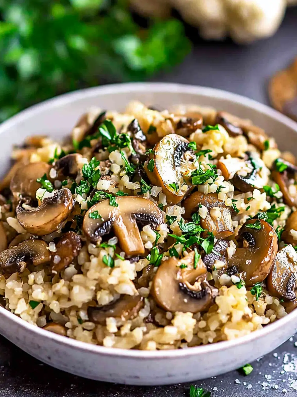 Savory Cauliflower Mushroom Rice for a Cozy Dinner Night 4 Cauliflower Mushroom Rice