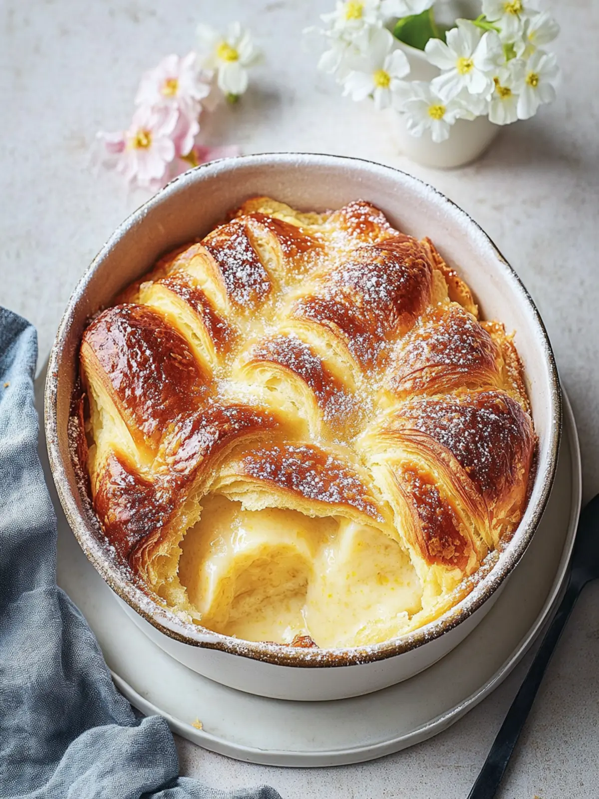 Lemon and Custard Croissant Pudding to Wow Your Guests 4 Lemon and Custard Croissant Pudding