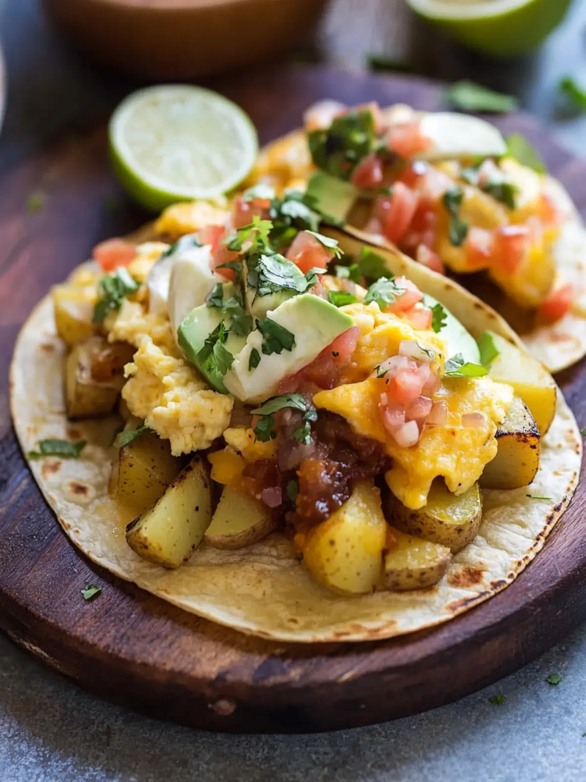Delicious Potato Egg and Cheese Breakfast Tacos for Brunch 2 Potato Egg and Cheese Breakfast Tacos