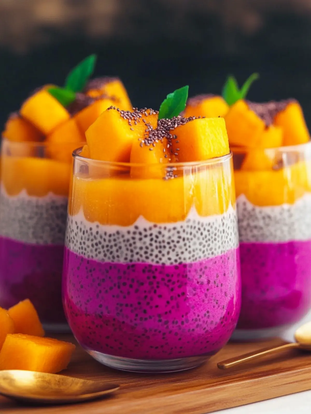 Mango and Dragon Fruit Chia Pudding for a Tropical Breakfast Treat 3 Mango and Dragon Fruit Chia Pudding