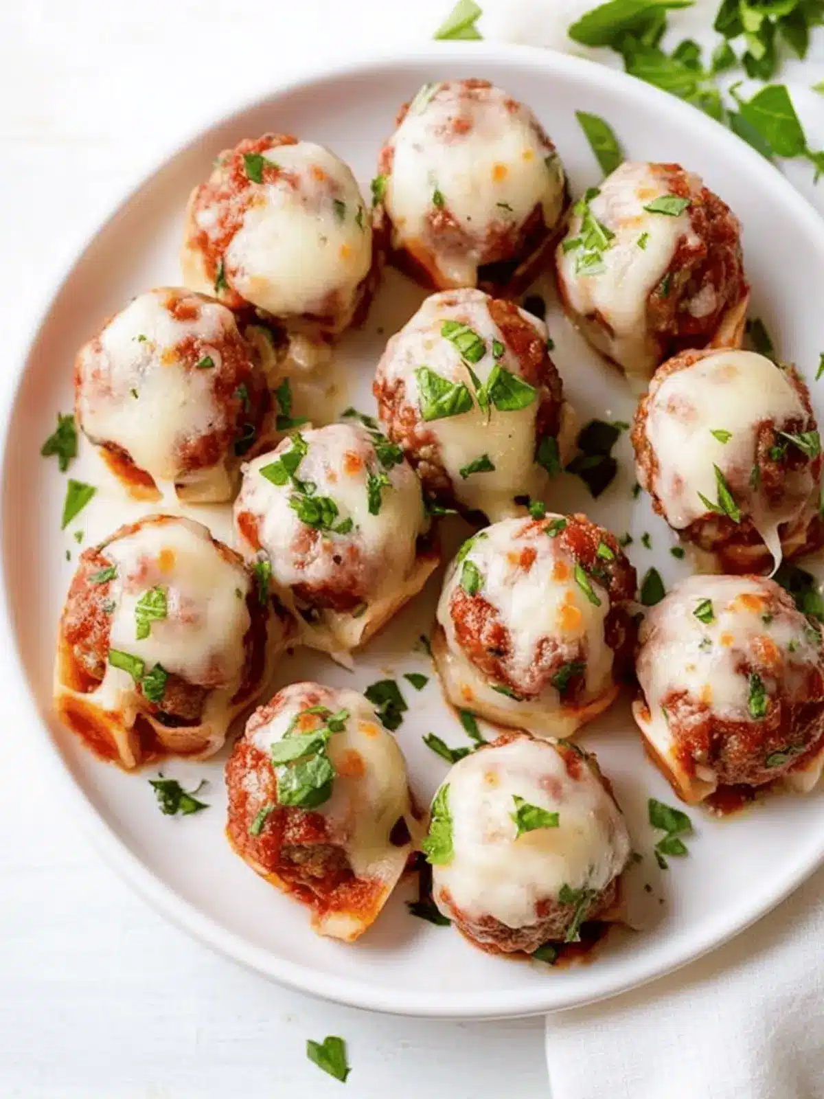 Melty Meatball Poppers with Simple Marinara Sauce Delight 2 Meatball Poppers with Simple Marinara Sauce