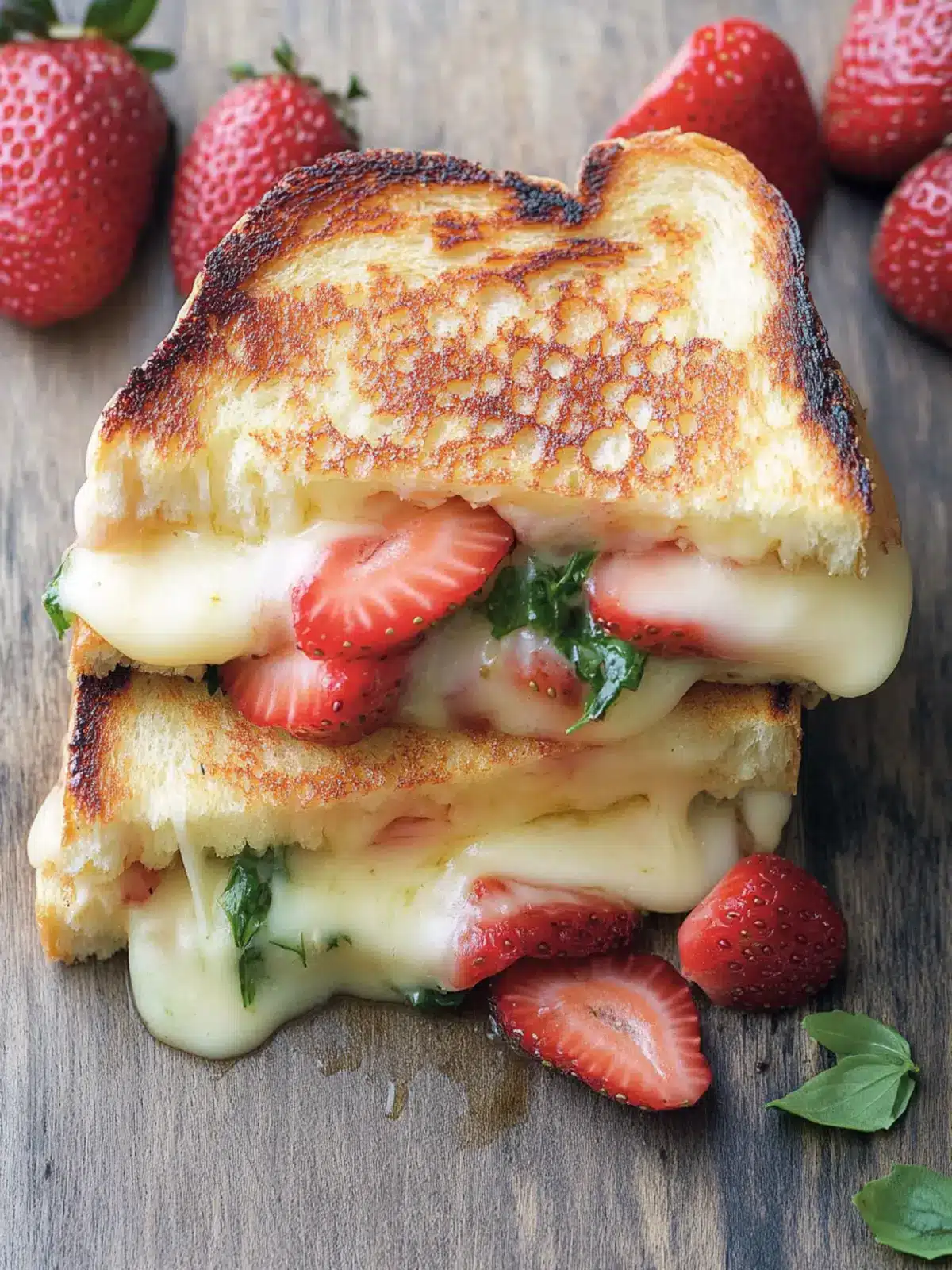 Gourmet Grilled Cheese with Quick-Pickled Strawberries Delight 3 Grilled Cheese with Quick-Pickled Strawberries