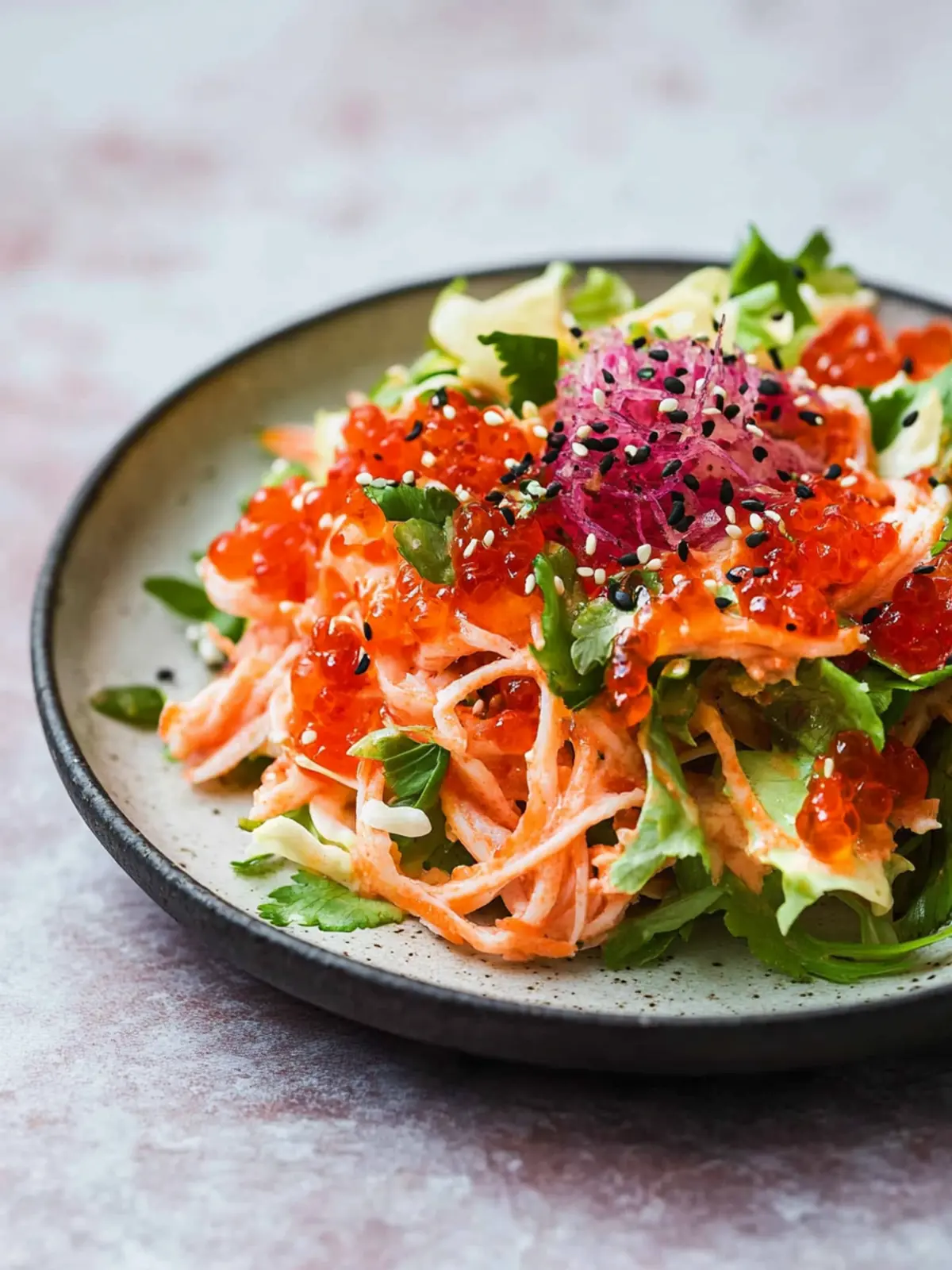Quick and Tasty 10-Minute Spicy Kani Salad with Tobiko Magic 3 10-Minute Spicy Kani Salad with Tobiko