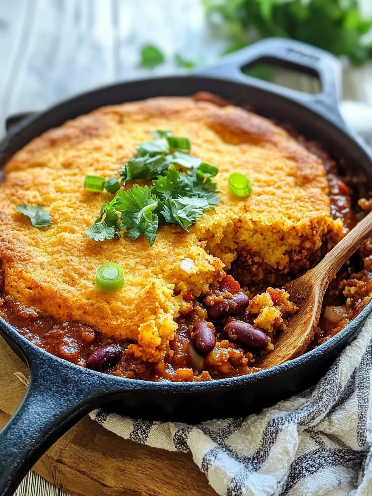 Hearty Cornbread Chili Skillet Pie for Cozy Nights In 2 Cornbread Chili Skillet Pie