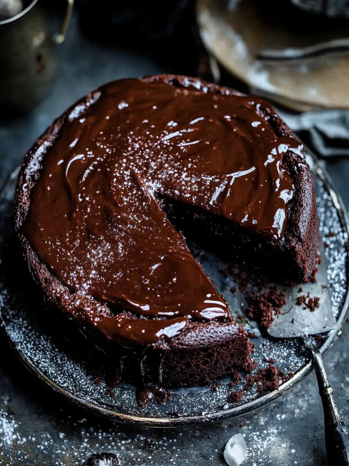 Decadent Dark Chocolate Whiskey Cake with Silky Ganache 3 Dark Chocolate Whiskey Cake with Whiskey Ganache