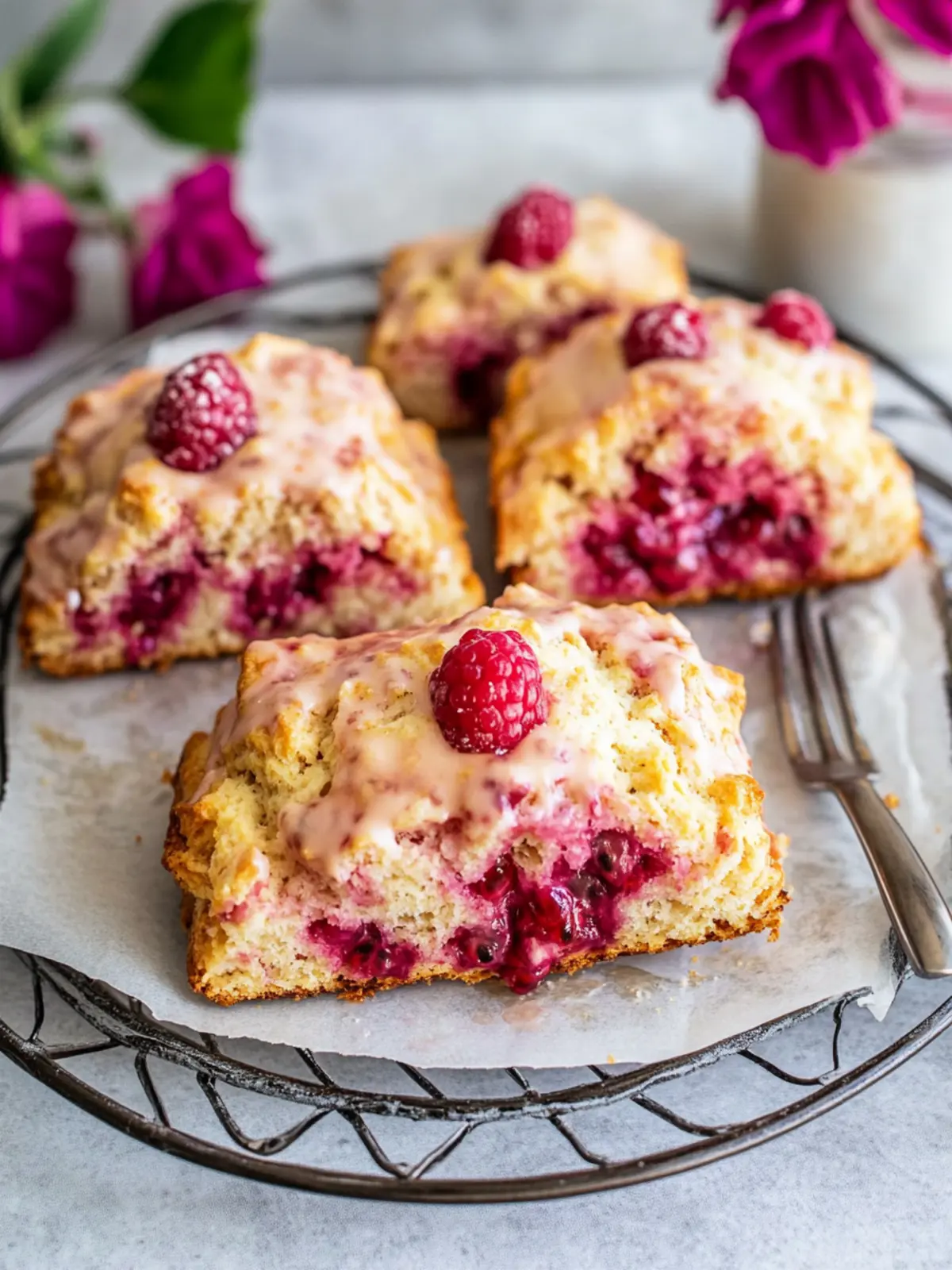 Delightfully Buttery Raspberry Passionfruit Scones Recipe 4 Raspberry Passionfruit Scones
