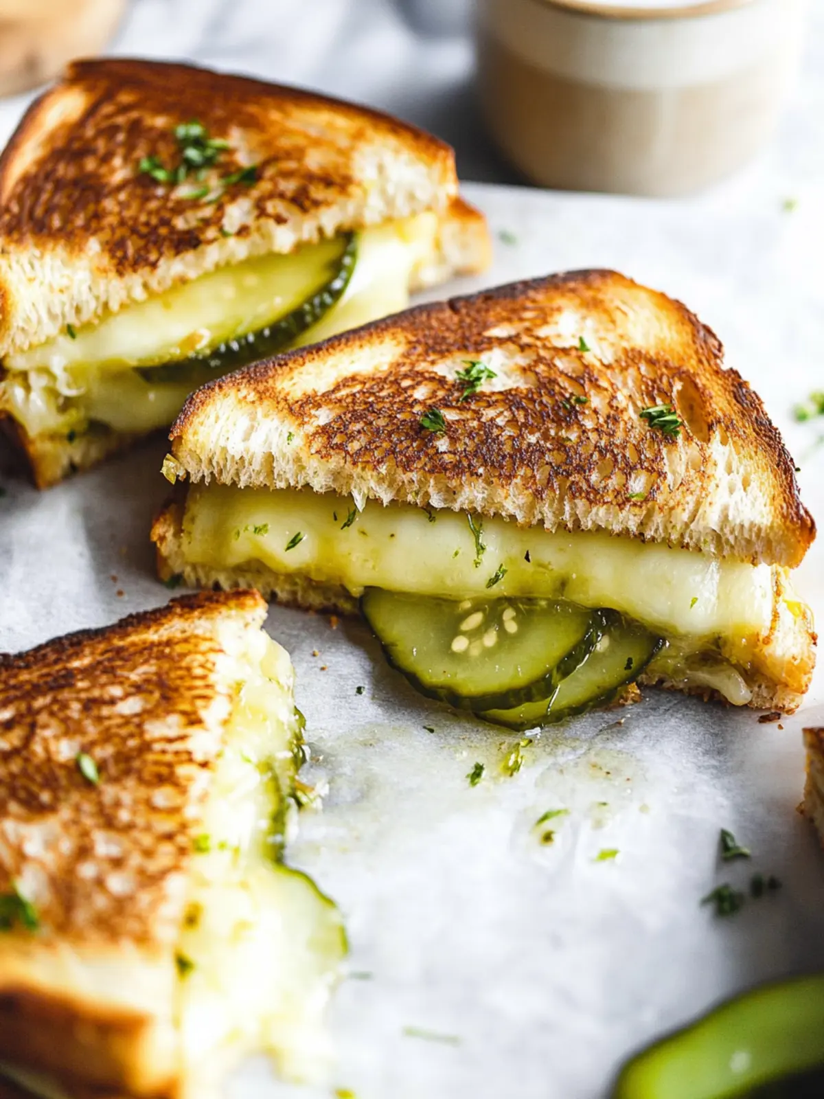 Dill Pickle Grilled Cheese: A Flavor-Packed Twist! 2 Pickle Grilled Cheese