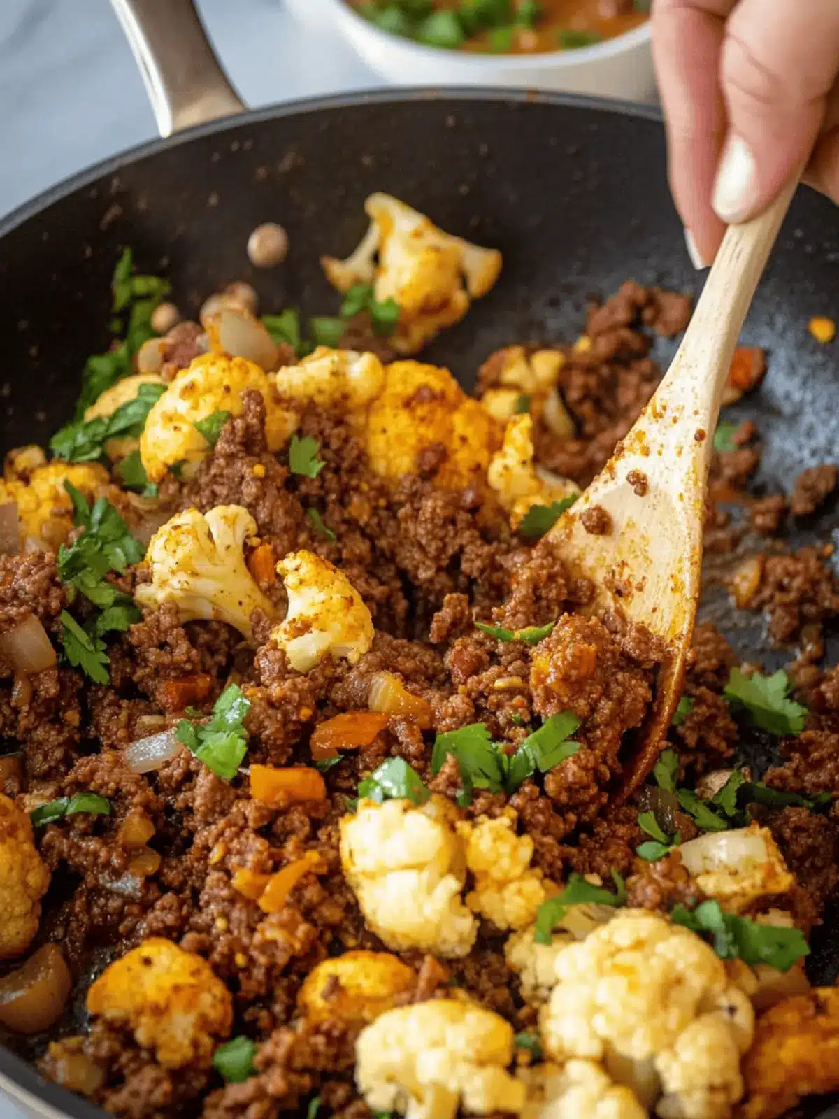 25-Minute Ground Beef and Cauliflower Skillet for Busy Nights 3 25-Minute Ground Beef and Cauliflower Skillet