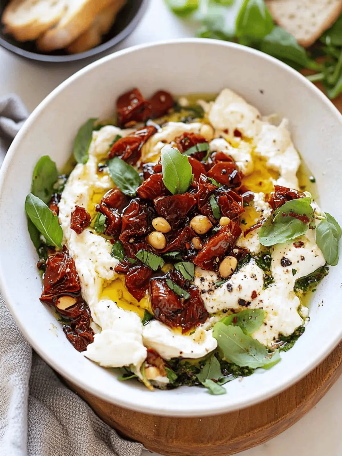 Creamy Burrata Dip with Savory Toppings for Every Occasion 3 Burrata Dip