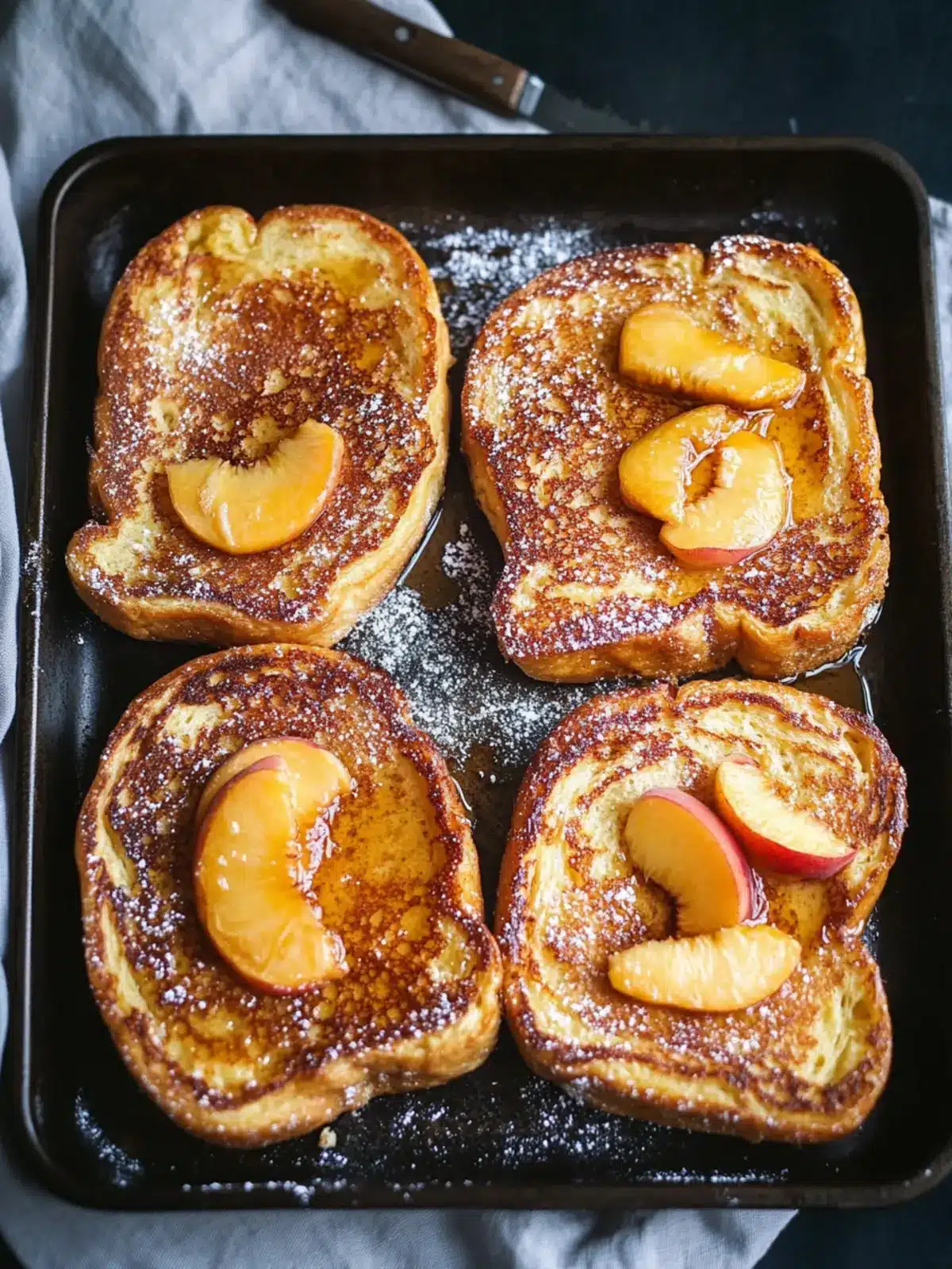 Sour Cream French Toast with Brown Sugar Peaches Bliss 4 Sour Cream French Toast with Brown Sugar Peaches