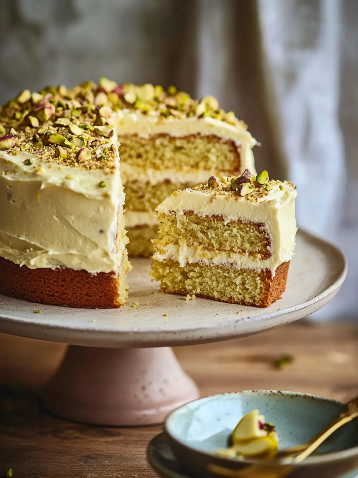Lemon Ricotta Cake with Toasted Pistachio Frosting Recipe 3 Lemon Ricotta Cake with Toasted Pistachio Frosting