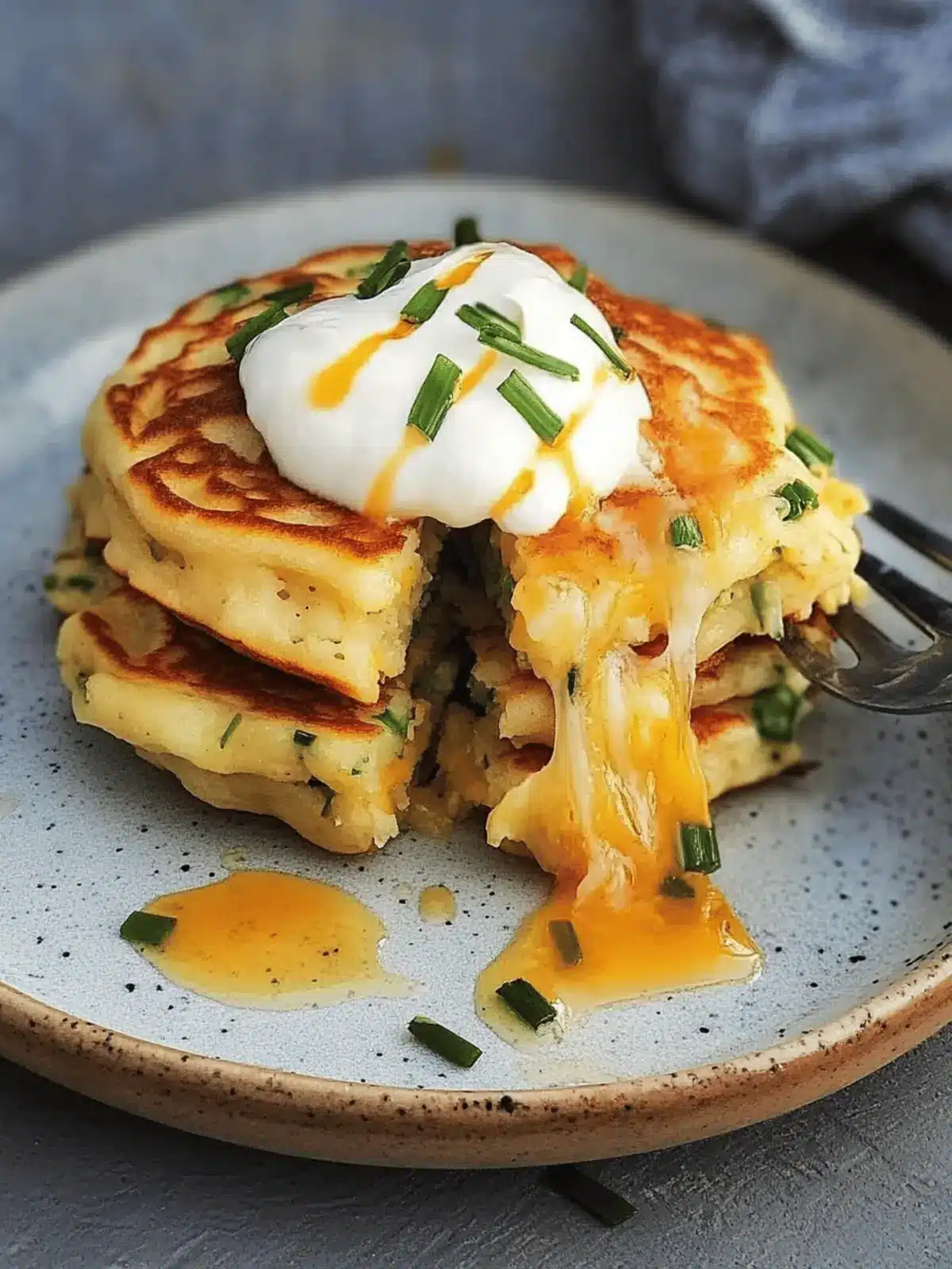 Cheese & Chive Pancakes: Fluffy Delights for Any Meal 2 Cheese & Chive Pancakes