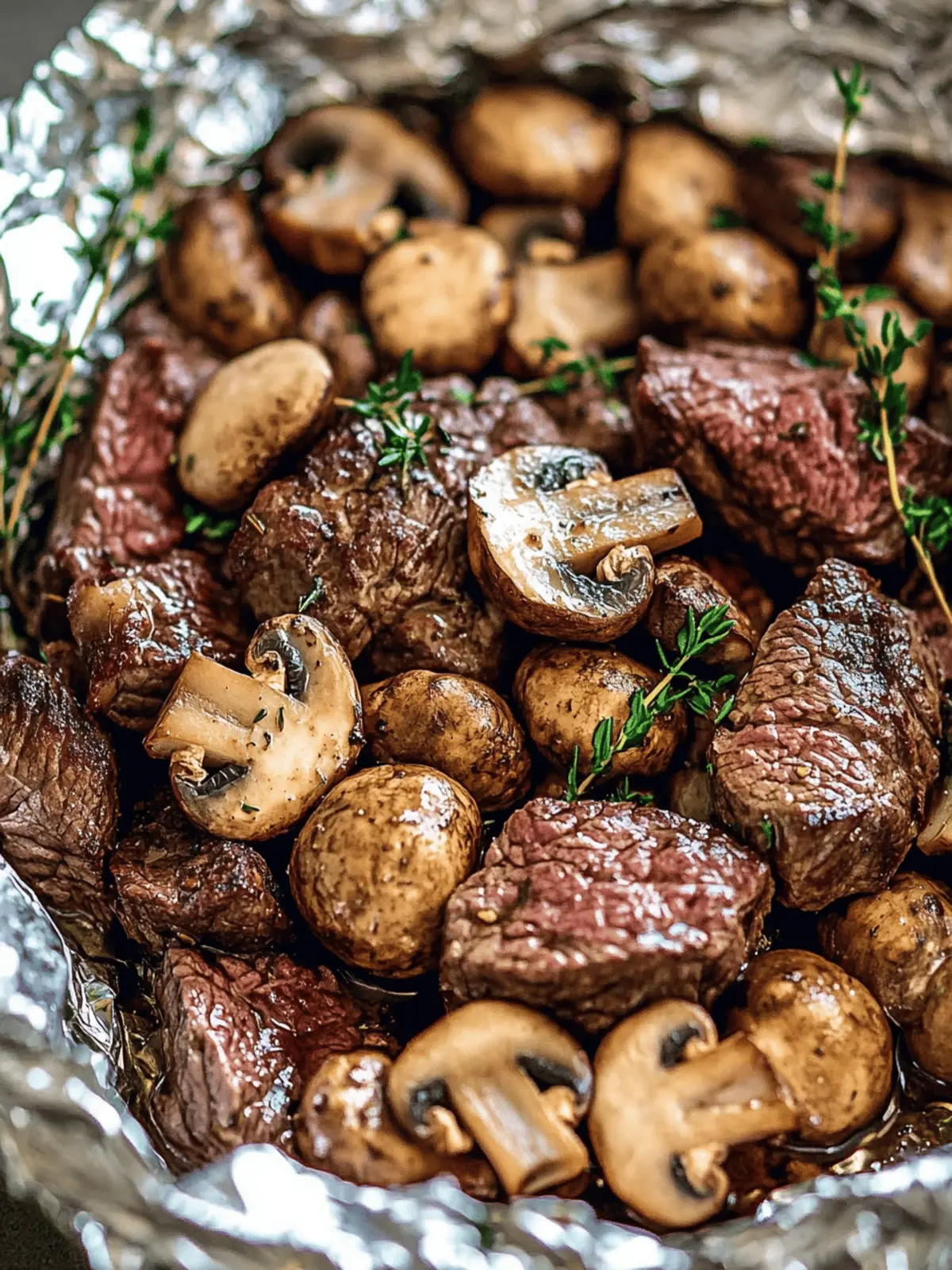 Savor Steak and Mushroom Foil Packs for Effortless Grilling 4 Steak and Mushroom Foil Packs