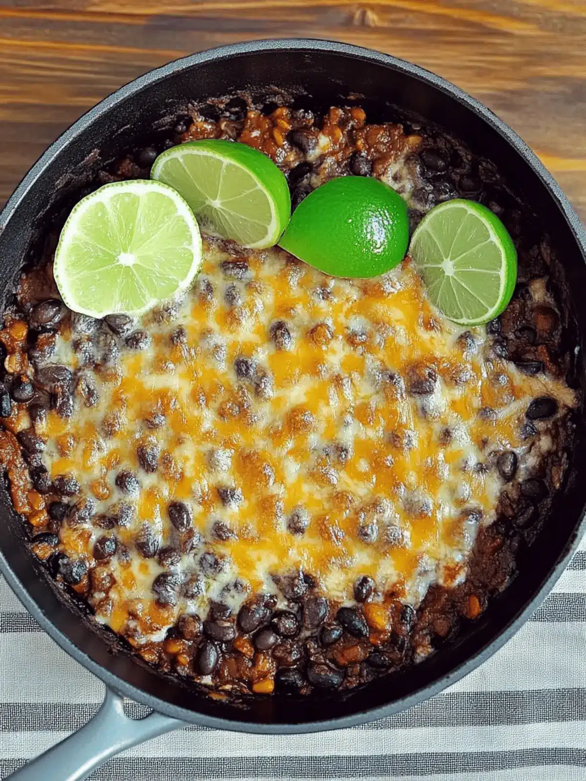 Cheesy Spicy Black Bean Skillet: Quick Comfort Food Delight 3 Cheesy Spicy Black Bean Skillet
