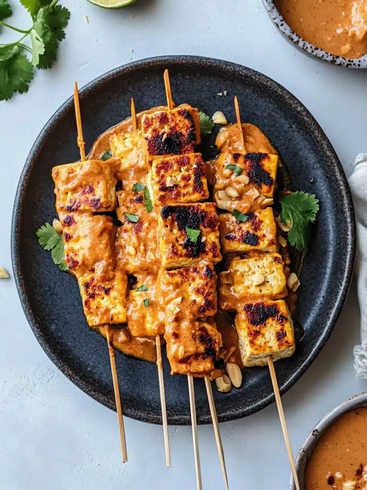 Delicious Thai Tofu Satay with Irresistible Peanut Sauce 4 Thai Tofu Satay with Peanut Sauce