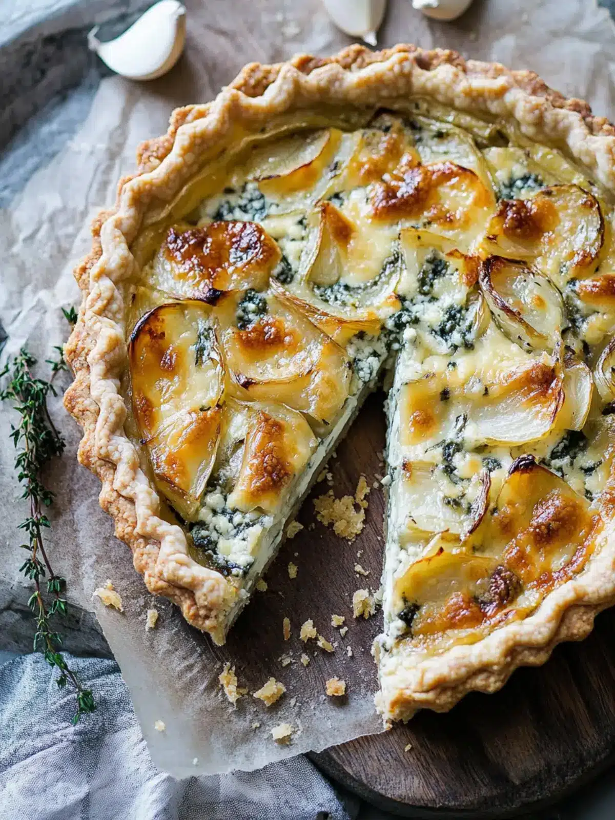 Onion and Blue Cheese Tart: A Savory Slice of Heaven 2 Onion and Blue CheeseTart