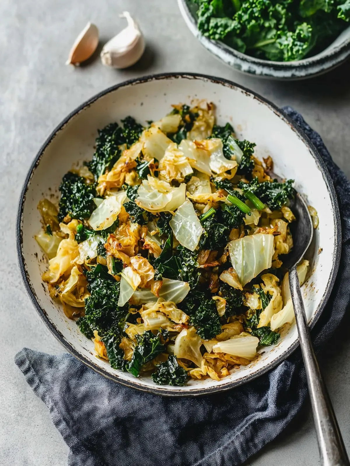 Delicious Garlic Sautéed Cabbage Kale Skillet You ll Crave 3 Garlic Sautéed Cabbage Kale Skillet