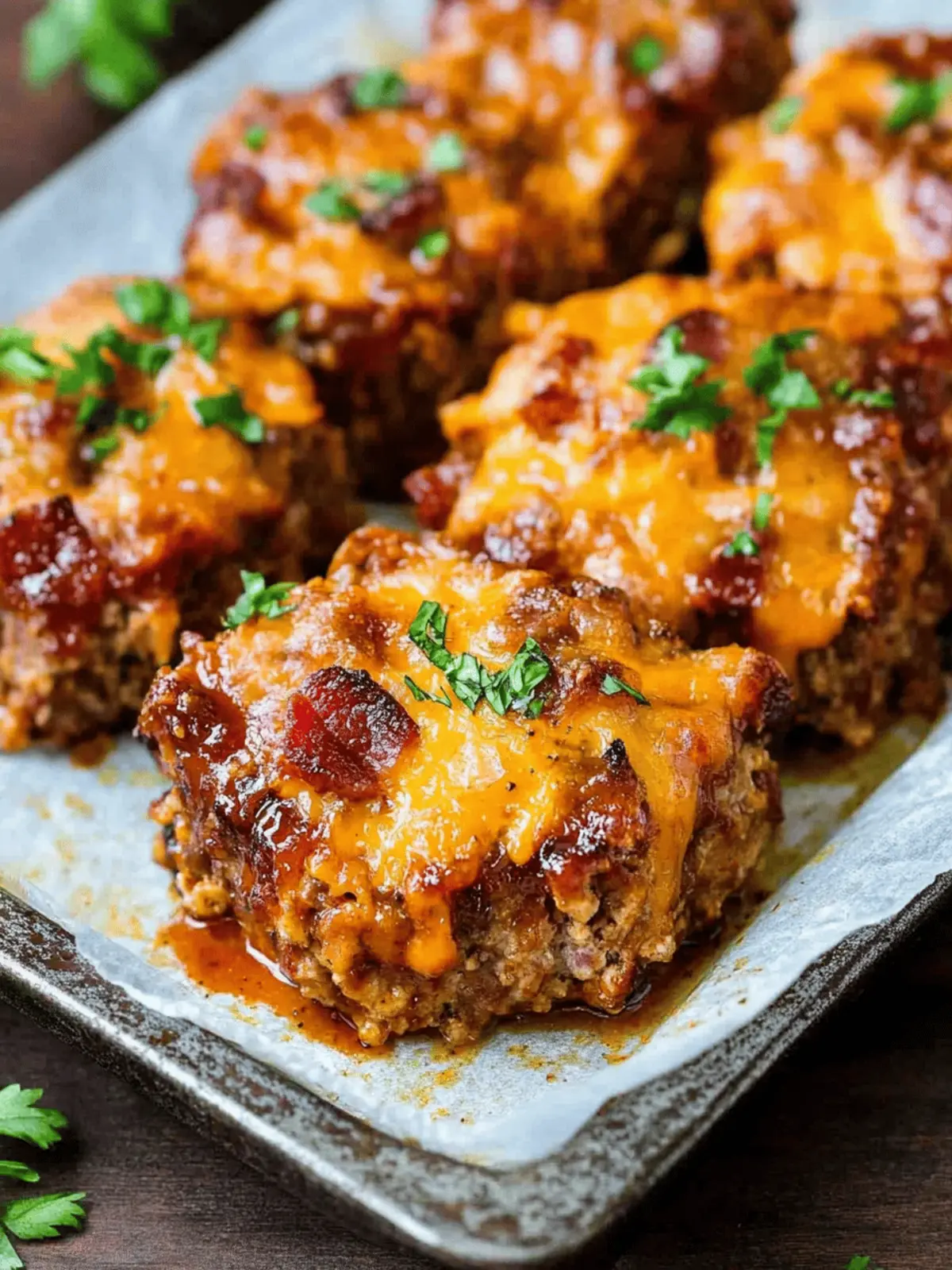 Mini BBQ Bacon Cheddar Meatloaf: Quick, Flavorful Joys 4 Mini BBQ Bacon Cheddar Meatloaf