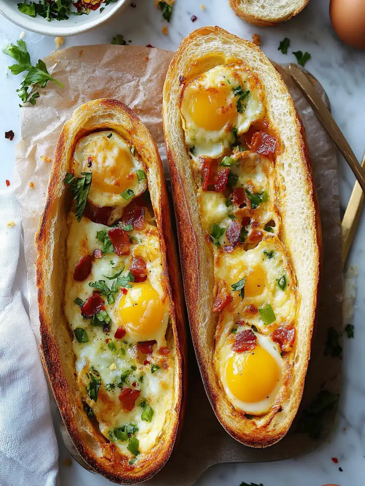 Savory Baked Egg Boats for a Cozy Homemade Breakfast 3 Baked Egg Boats