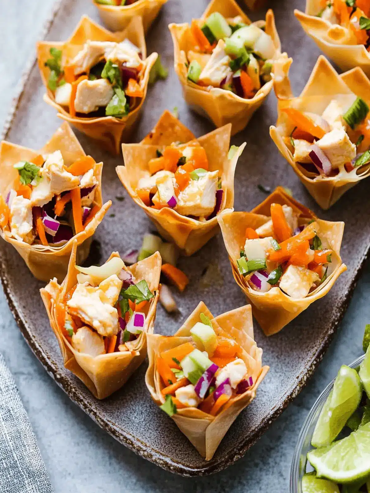 Delicious Asian Chicken Salad Wonton Cups for Easy Entertaining 4 Asian Chicken Salad Wonton Cups