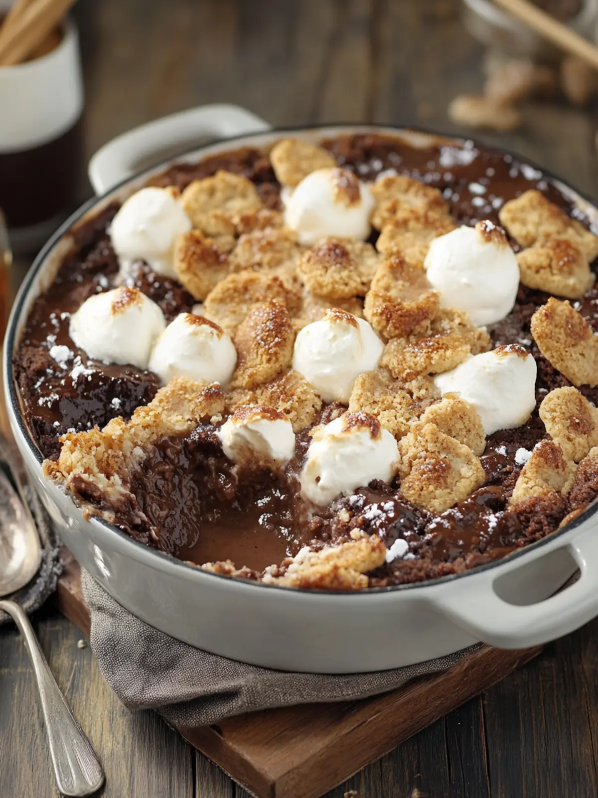 Campfire S'mores Cobbler No Fire Needed for Easy Indulgence 2 Campfire S mores Cobbler (No Fire Needed)