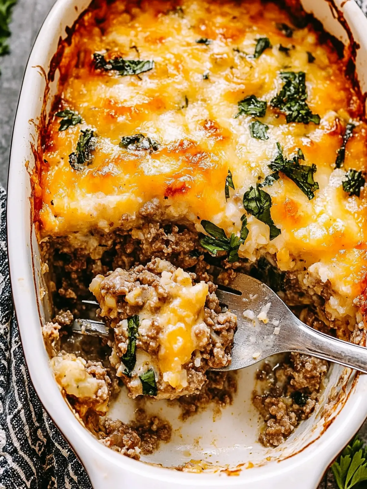 Delicious Ground Beef and Cauliflower Rice Casserole Recipe 3 Ground Beef and Cauliflower Rice Casserole