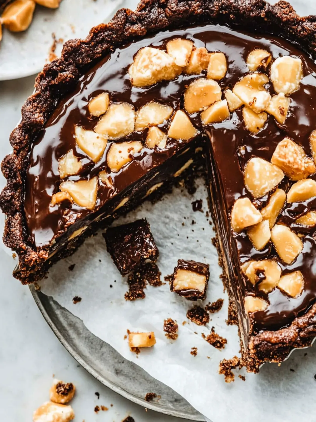 Indulge in Snickers Tart Vegan and Gluten-free Delight 3 Snickers Tart (Vegan and Gluten-free)