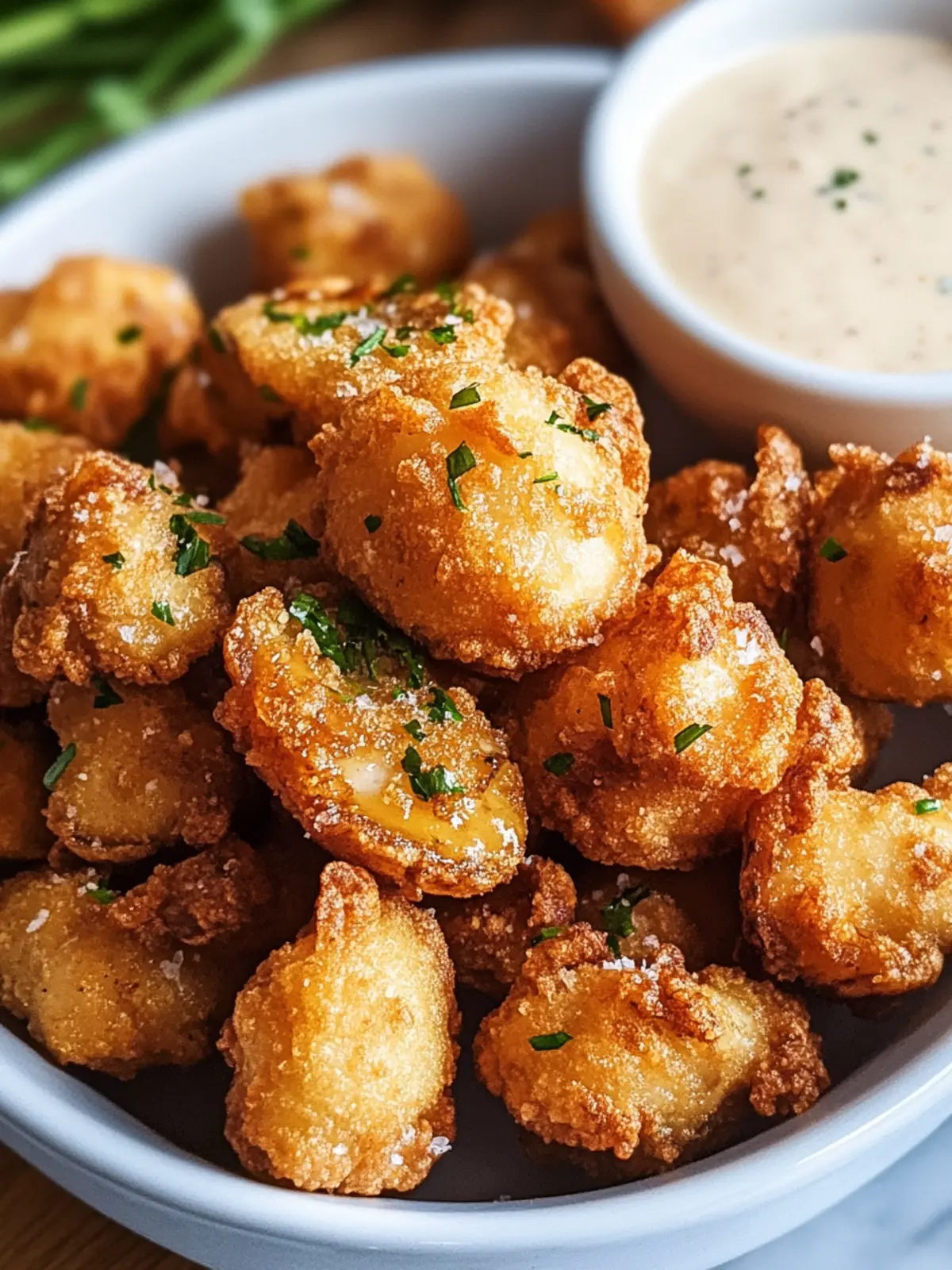 Irresistibly Crispy Garlic-Battered Fried Mushrooms Recipe 3 Garlic-Battered Fried Mushrooms