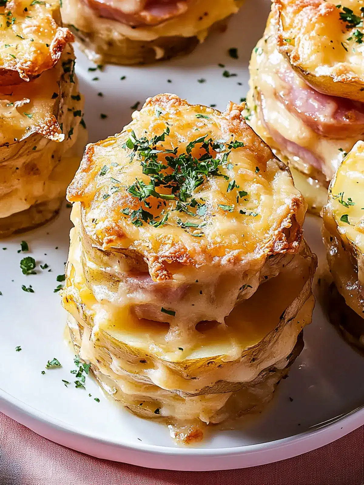 Cheesy Scalloped Potato & Ham Stacks for Cozy Nights at Home 3 Cheesy Scalloped Potato & Ham Stacks