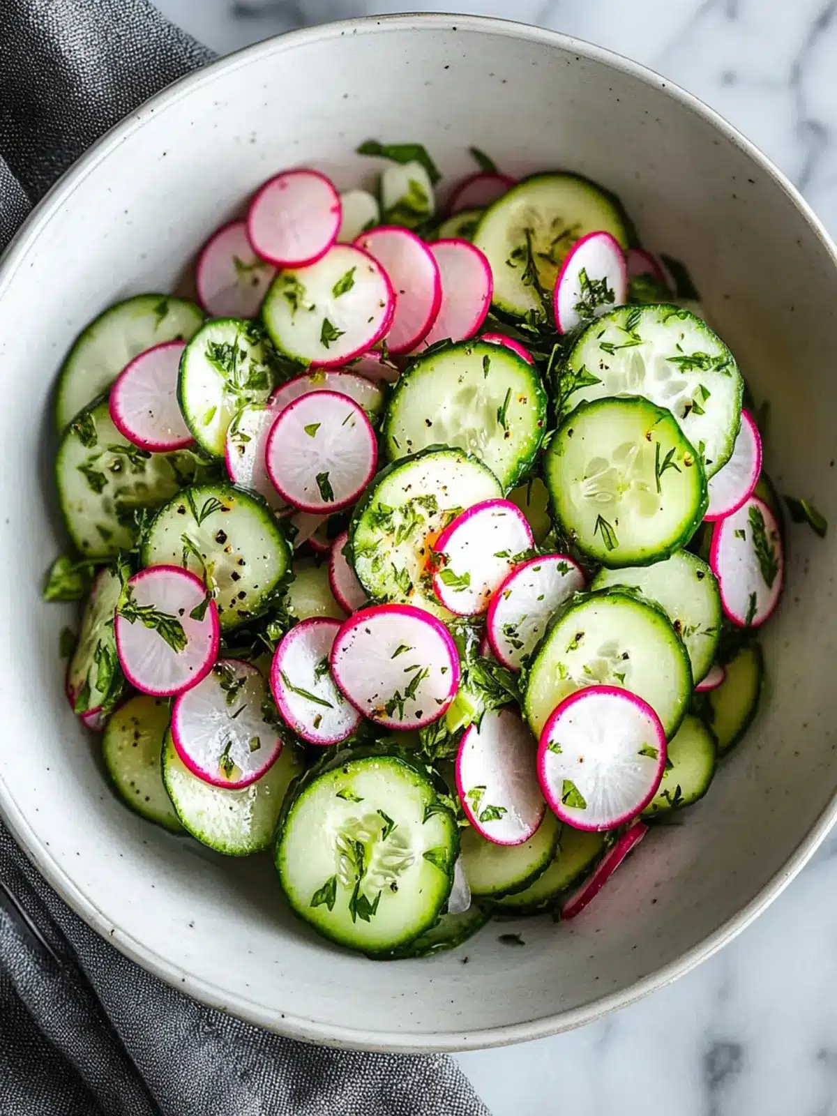 Crisp Cucumber Radish Salad to Beat the Summer Heat 3 Cucumber Radish Salad