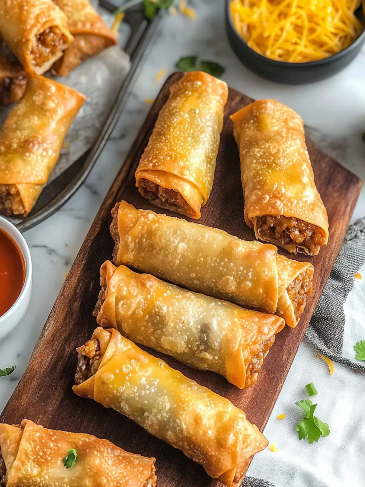 Cheeseburger Egg Rolls: Crispy Bites of Flavor and Fun 4 Cheeseburger Egg Rolls
