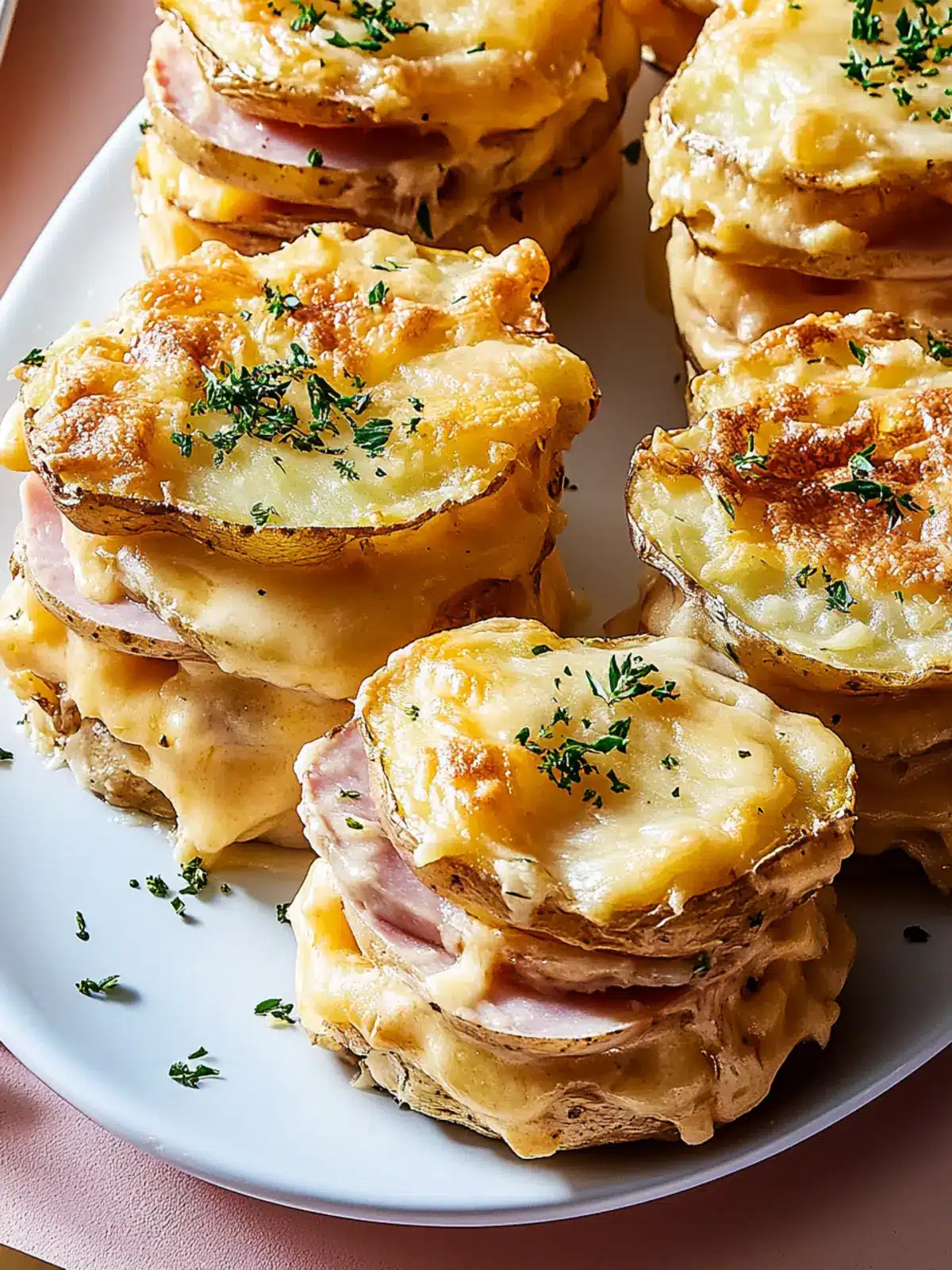 Cheesy Scalloped Potato & Ham Stacks for Cozy Nights at Home 2 Cheesy Scalloped Potato & Ham Stacks