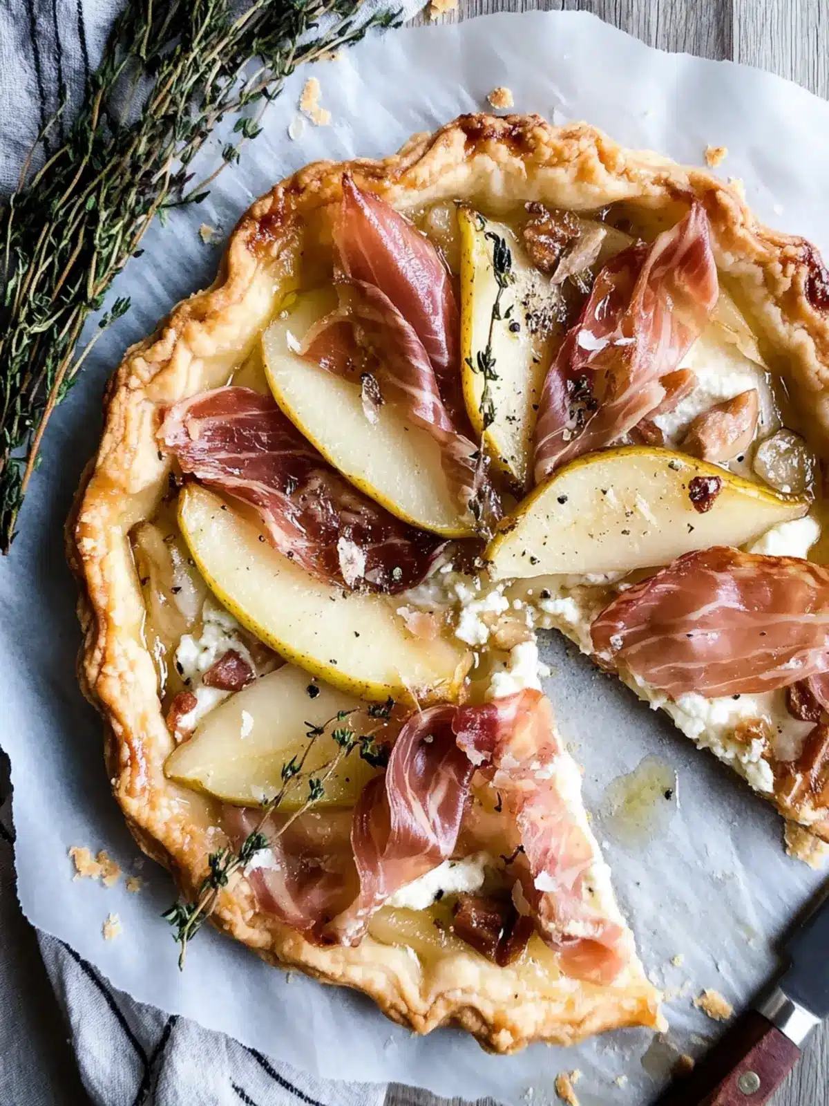 Delicious Pear & Prosciutto Ricotta Tart for Effortless Elegance 2 Pear & Prosciutto Ricotta Tart
