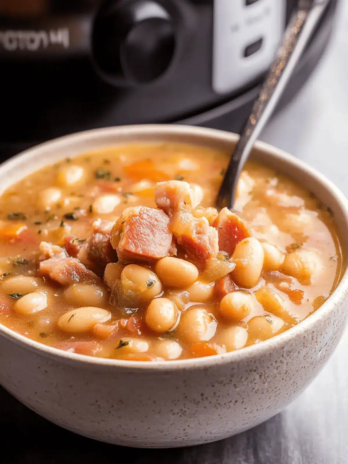 Warm Up with Cozy Slow Cooker Ham and Bean Soup Today 4 Slow Cooker Ham and Bean Soup