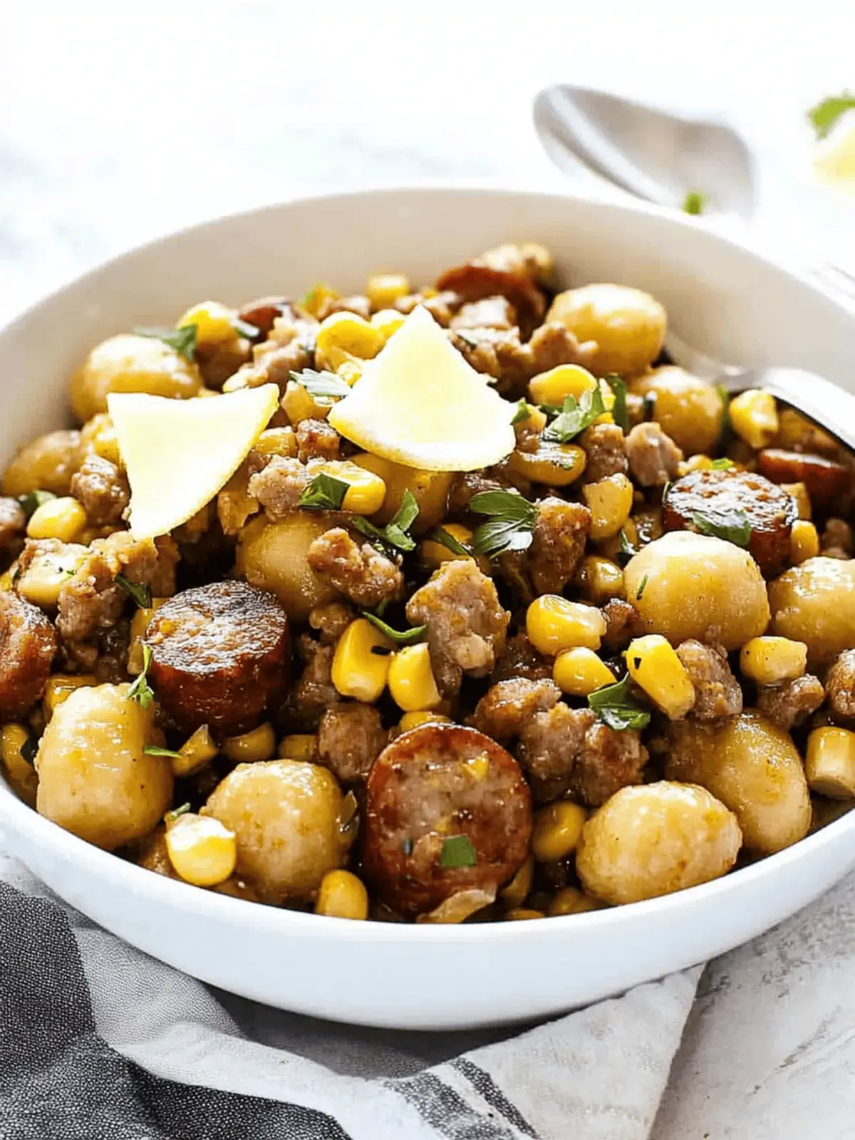 Savory Corn and Sausage Gnocchi for Ultimate Comfort Food 2 Corn and Sausage Gnocchi
