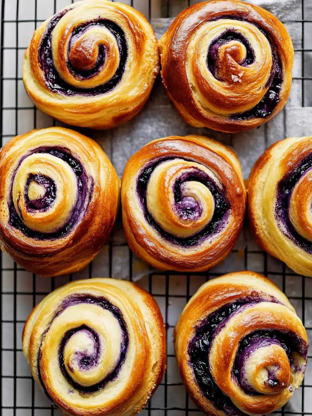 Lemon Brioche Buns with Blueberry Filling: Sweet Bliss Awaits 2 Lemon Brioche Buns with Blueberry Filling