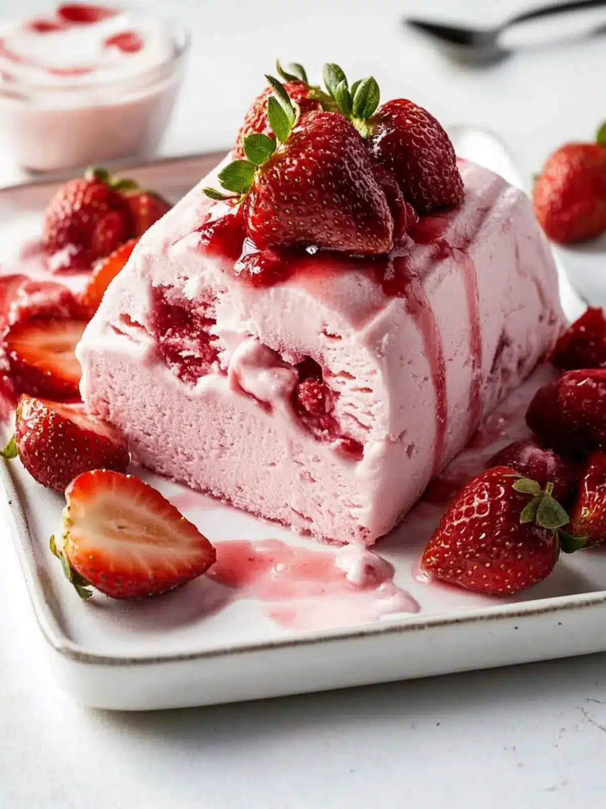 Decadent Strawberry Semifreddo You Need This Summer 3 Strawberry Semifreddo