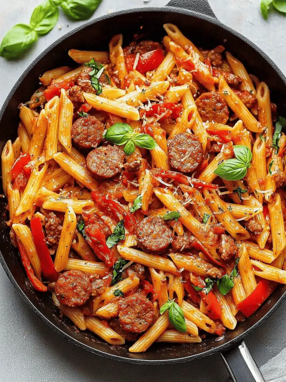 Satisfying Sausage Pasta Skillet Ready in 20 Minutes 2 Sausage Pasta Skillet
