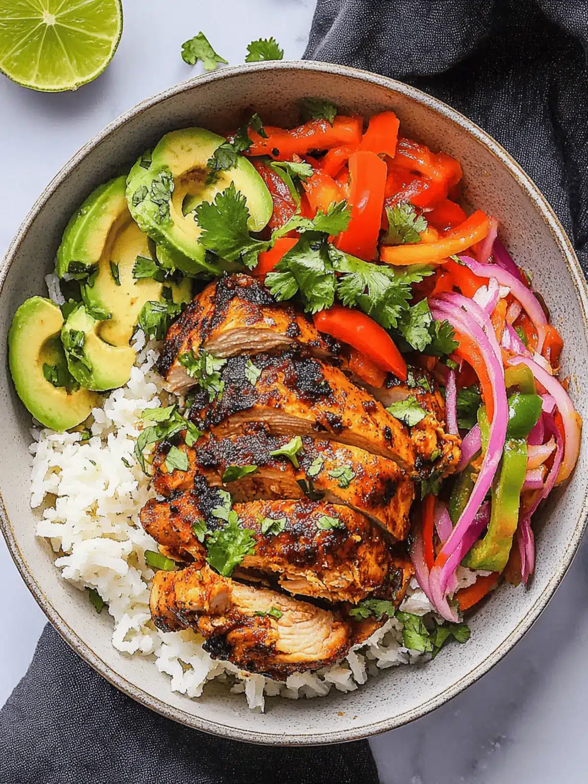 Fajita Roast Chicken Bowl: A Colorful Twist on Comfort Food 2 Fajita Roast Chicken Bowl