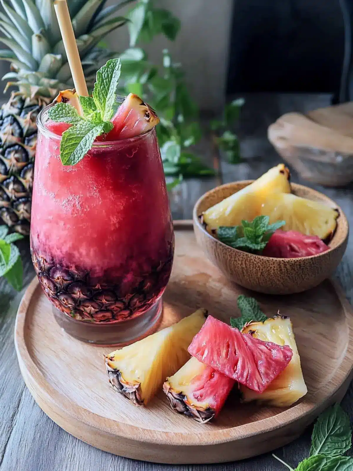 Hibiscus Mint Dunked Pineapple for a Refreshing Summer Treat 3 Hibiscus Mint Dunked Pineapple
