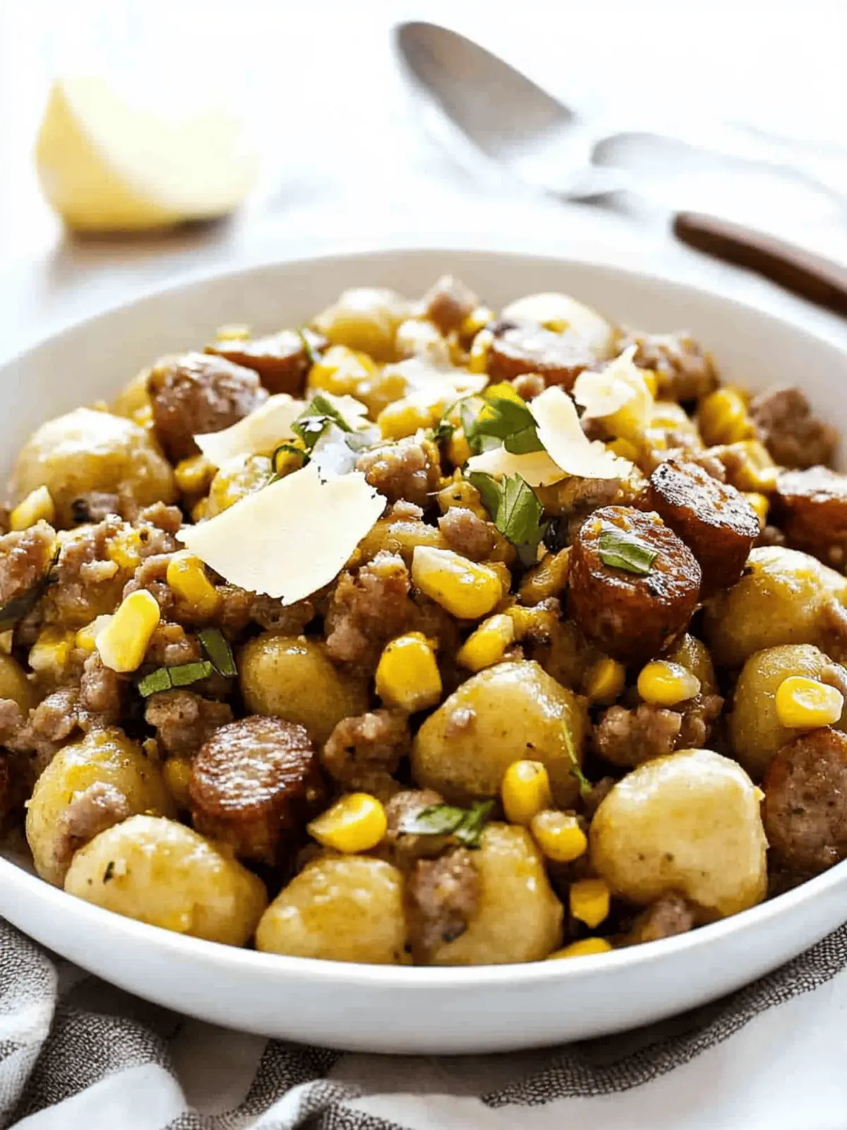 Corn and Sausage Gnocchi: A Comforting Dinner Delight 4 Corn and Sausage Gnocchi