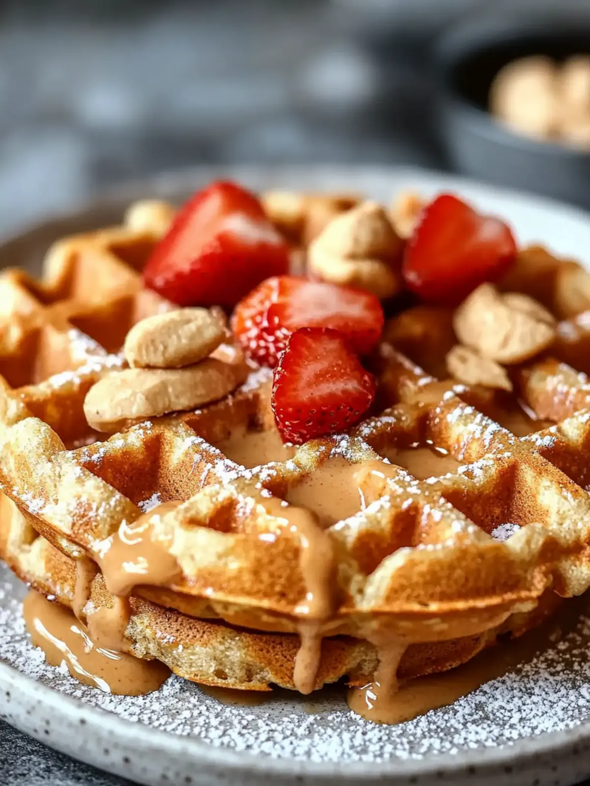 Low Carb Keto Peanut Butter Chaffle: Quick Breakfast Delight 3 Low Carb Keto Peanut Butter Chaffle