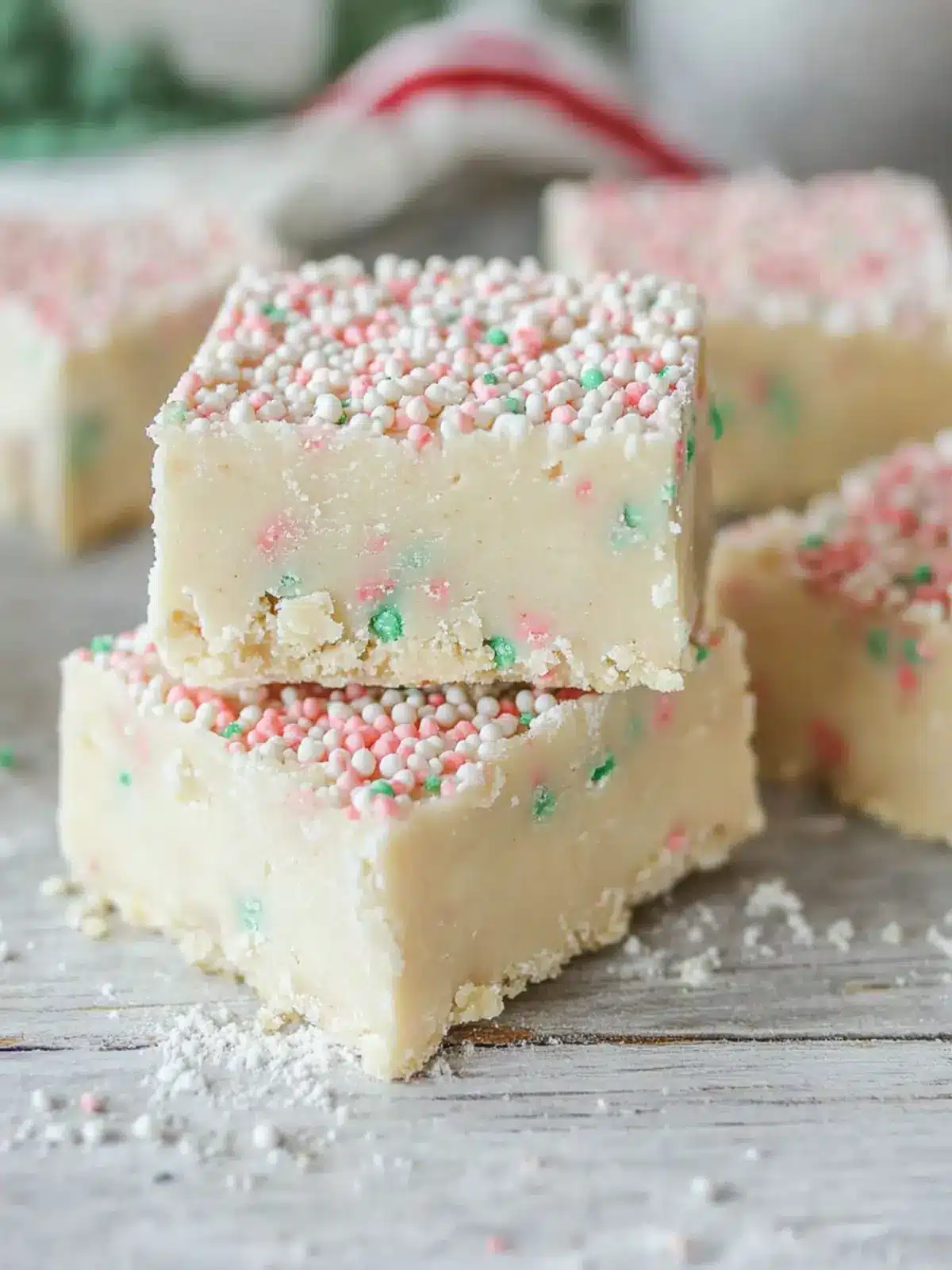 Decadent Sugar Cookie Fudge with Holiday Sprinkles 2 Sugar Cookie Fudge